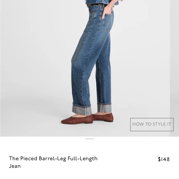 NWT Madewell Pieced Barrel leg jeans. Size 25 - Picture 4 of 8